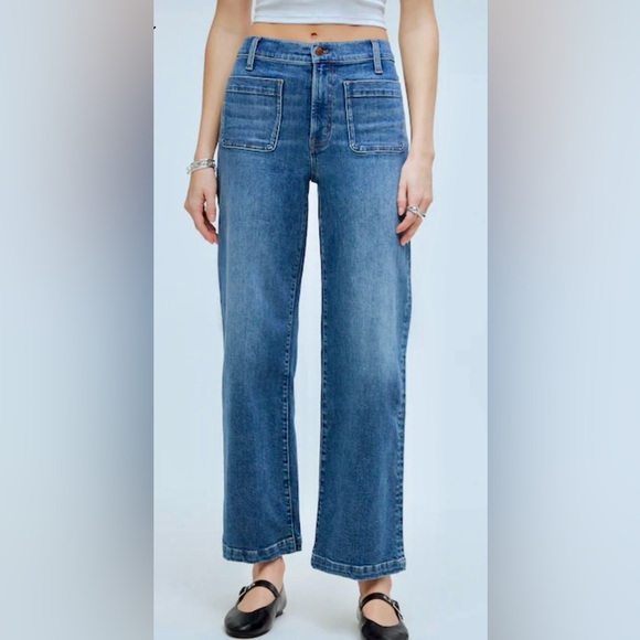 Madewell Denim - Madewell The Perfect Vintage Patch Pocket Wide Leg Jeans Women’s Size 24